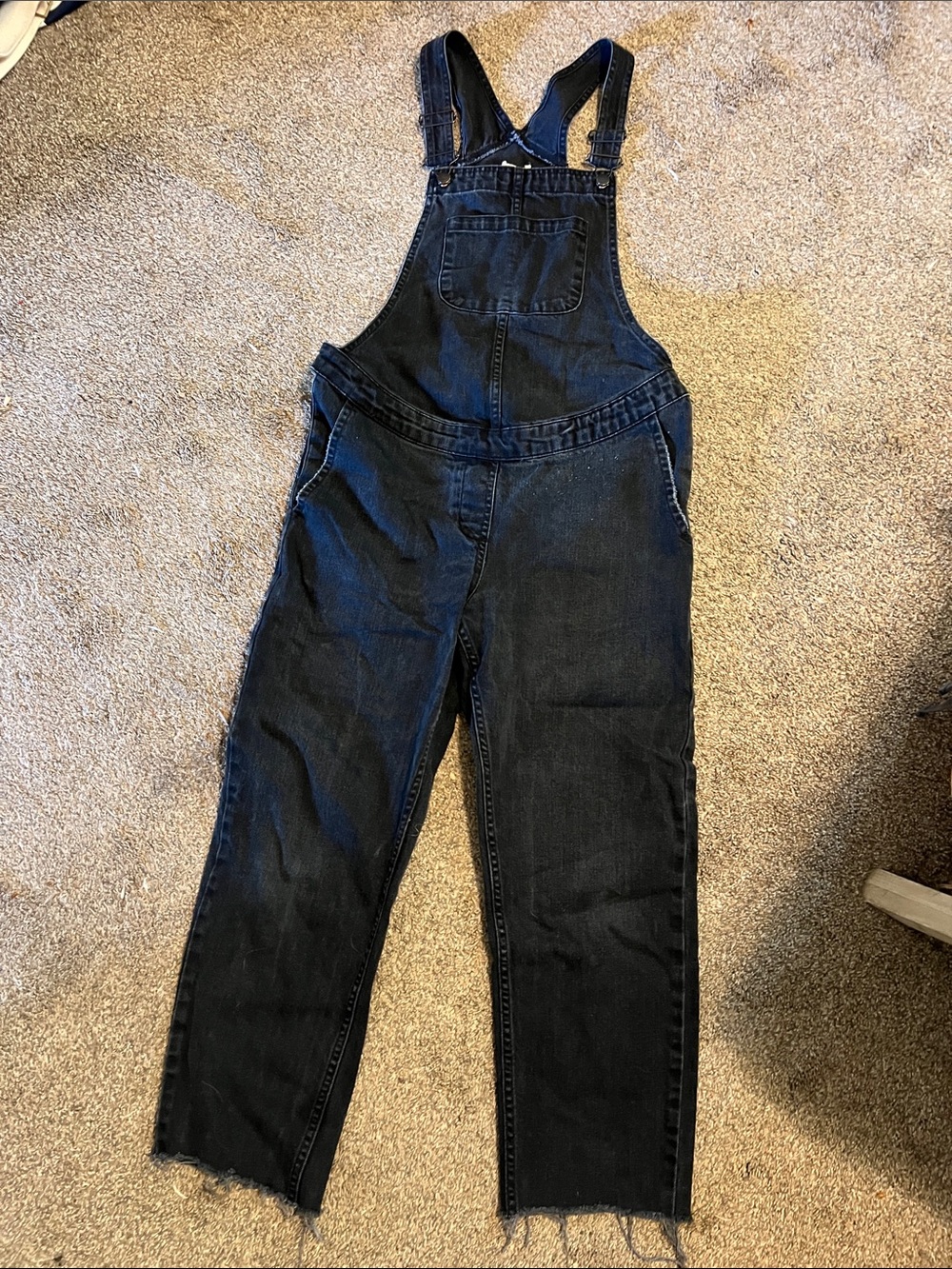 ASOS DESIGN Maternity denim overall in washed black